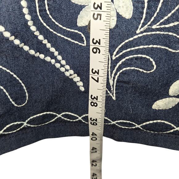 mySTYLE Womens 3X Sleeveless Denim Shift Dress Knee Length Beach Vacation Casual - Picture 6 of 10